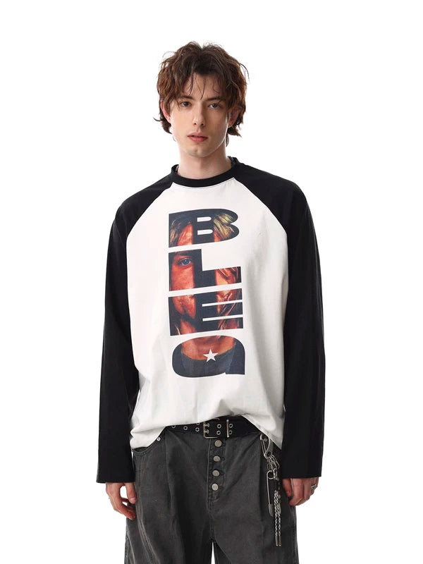 Graphic Raglan Long Sleeve T-Shirt 2