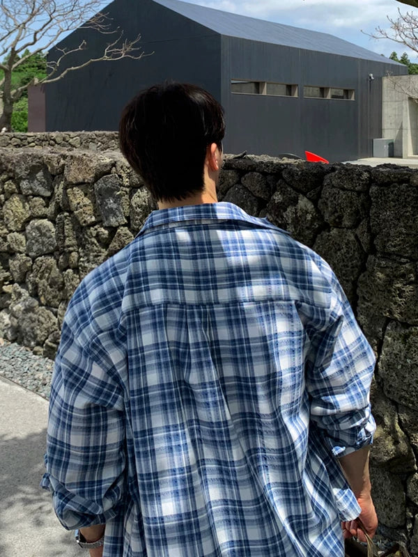 Plaid Long Sleeve Casual Button Down Shirt 3