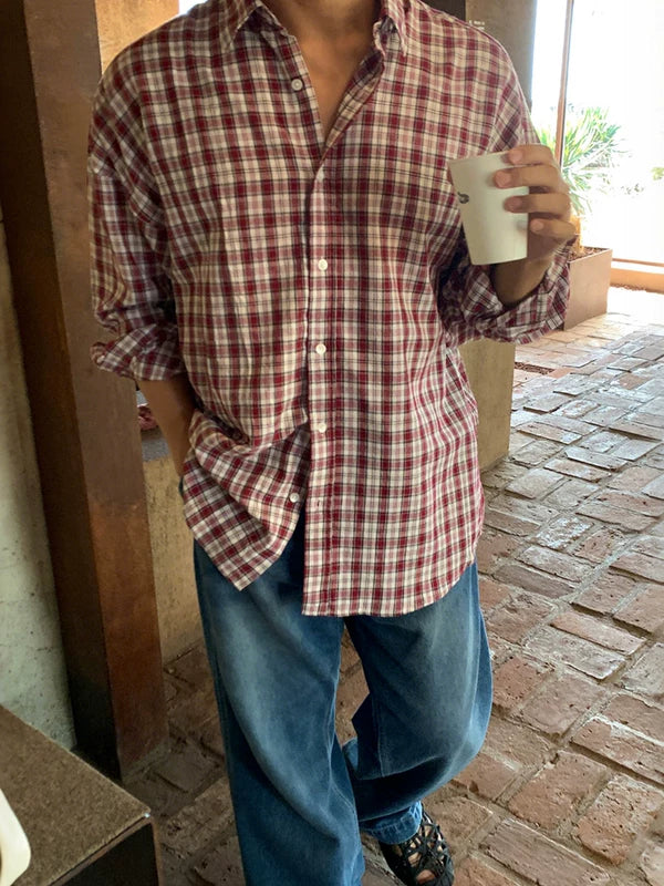 Relaxed Plaid Long Sleeve Casual Shirt 2