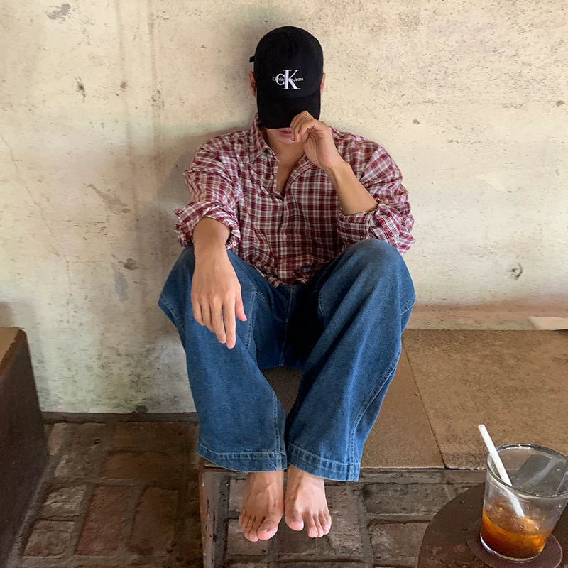 6208488103608,6208488103609,6208488103610,6208488103611,6208488103612, Relaxed Plaid Long Sleeve Casual Shirt