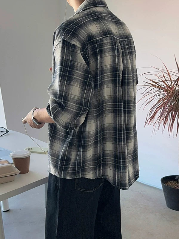 Relaxed Plaid Long Sleeve Casual Shirt 2