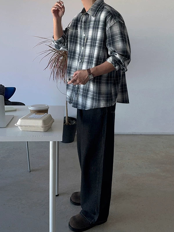 Relaxed Plaid Long Sleeve Casual Shirt 4