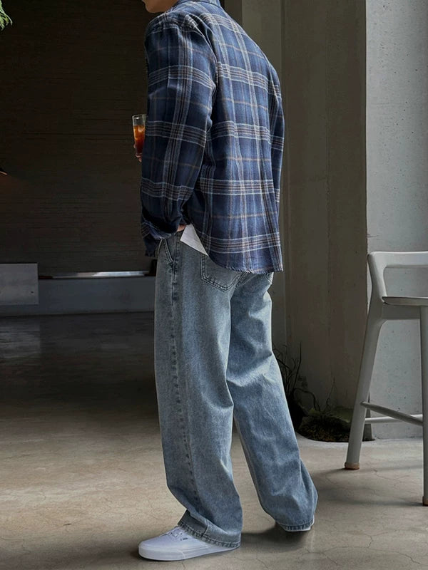 Relaxed Plaid Long Sleeve Casual Shirt 2