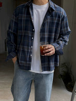 Relaxed Plaid Long Sleeve Casual Shirt 5