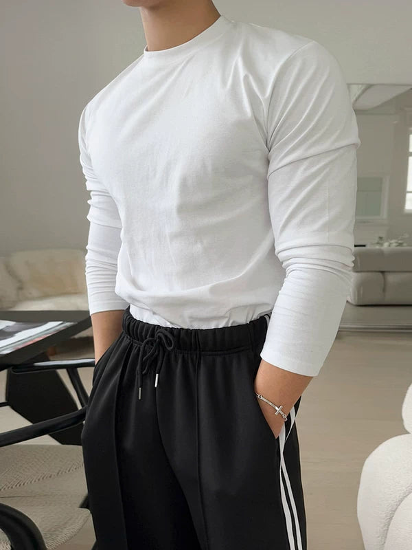 Slim Fit Crew Neck Long Sleeve T-Shirt 2