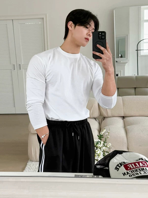 Slim Fit Crew Neck Long Sleeve T-Shirt 3