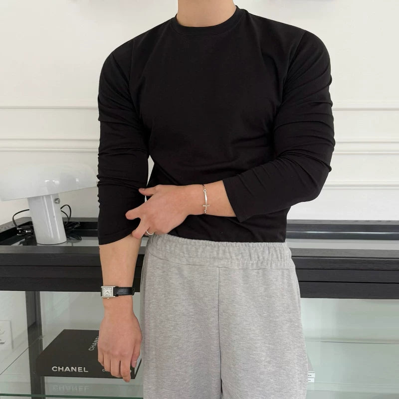 alt_id_2294336278, Slim Fit Crew Neck Long Sleeve T-Shirt