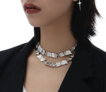 Mechanical Pleated Necklace