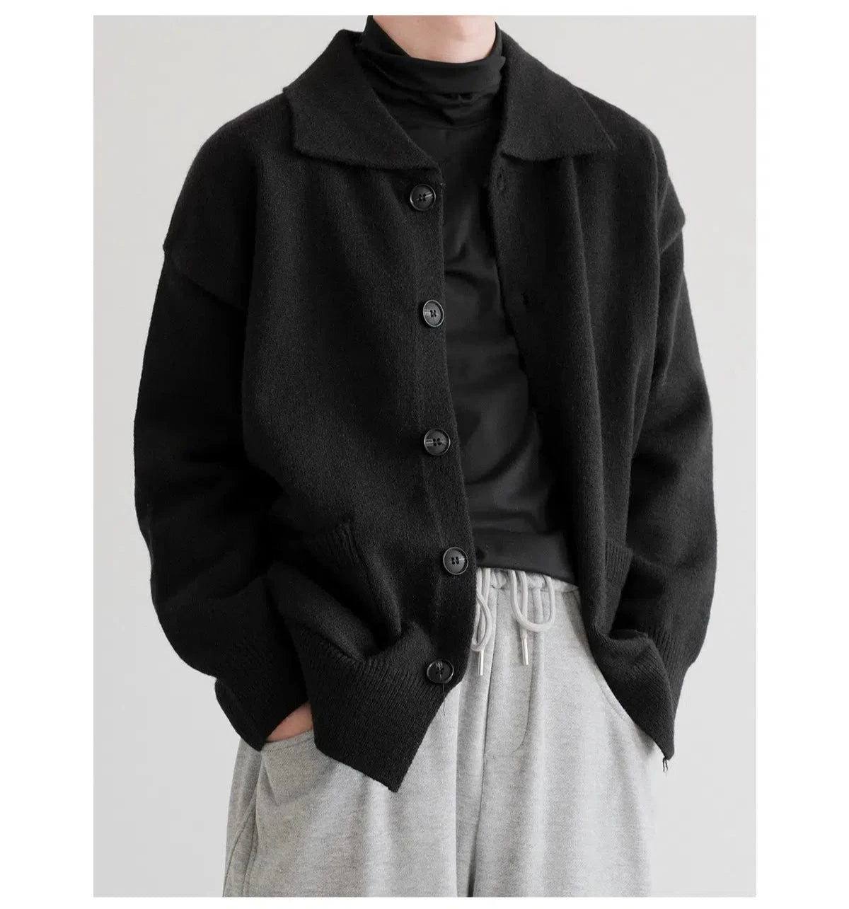 Button-front Knit Cardigan