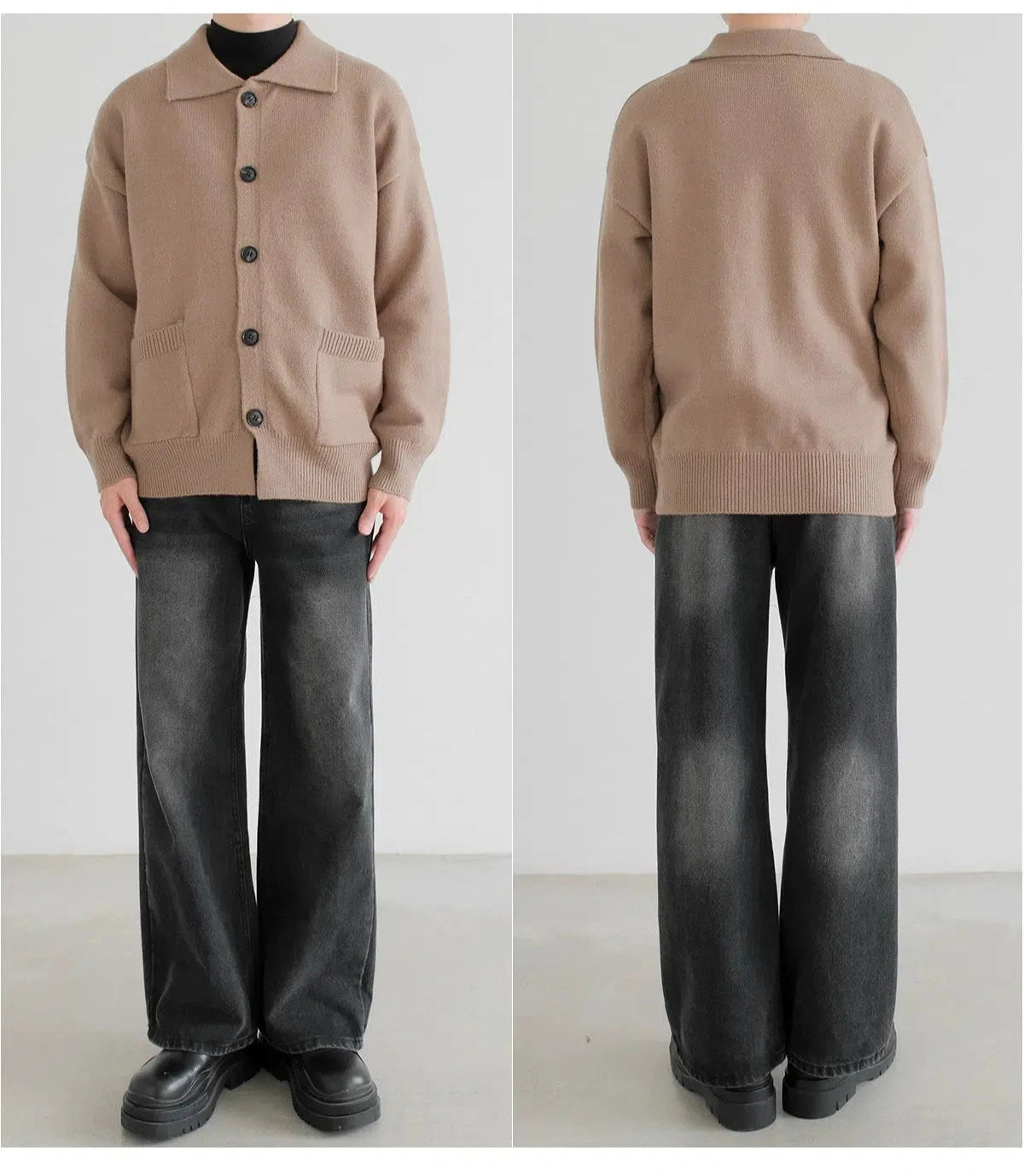 Button-front Knit Cardigan