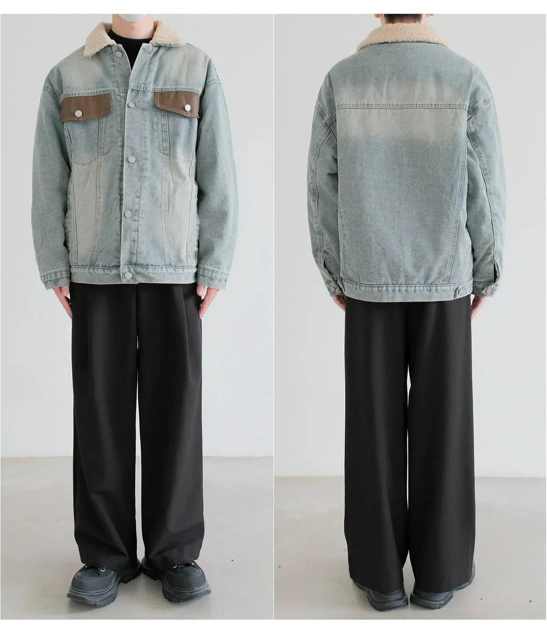 Denim Jacket with Sherpa Lining