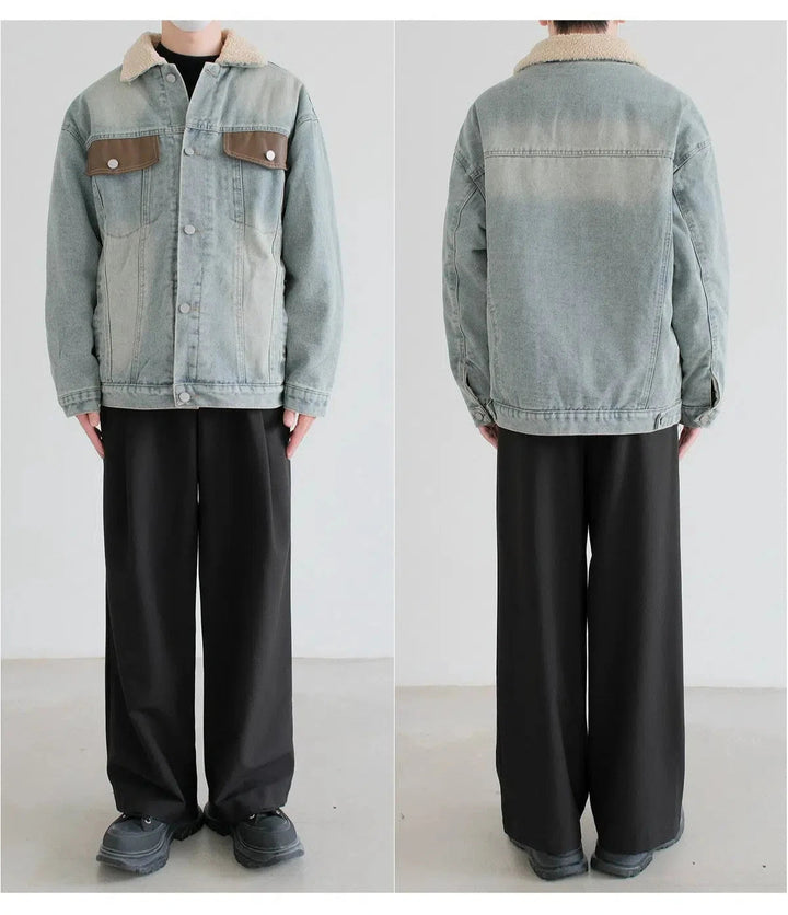 Denim Jacket with Sherpa Lining