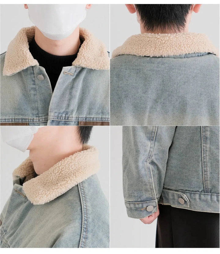 Denim Jacket with Sherpa Lining