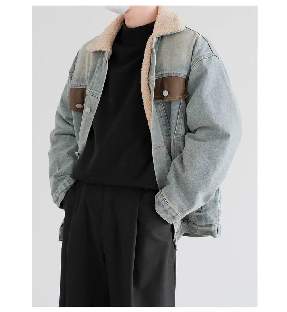 Denim Jacket with Sherpa Lining