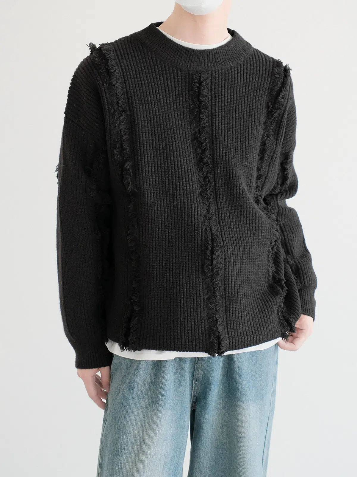 Jacquard Striped Pullover