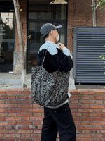 Men's Leopard Print Tote Bag