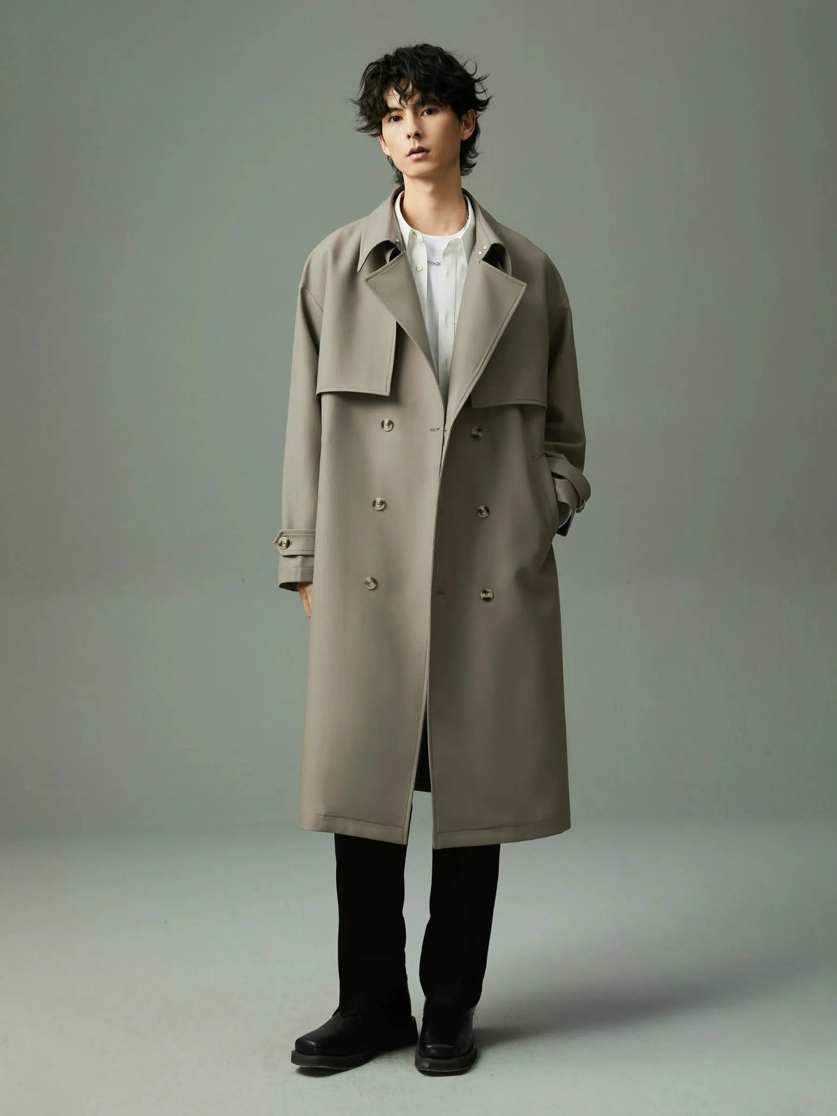 Long Double-Breasted Coat