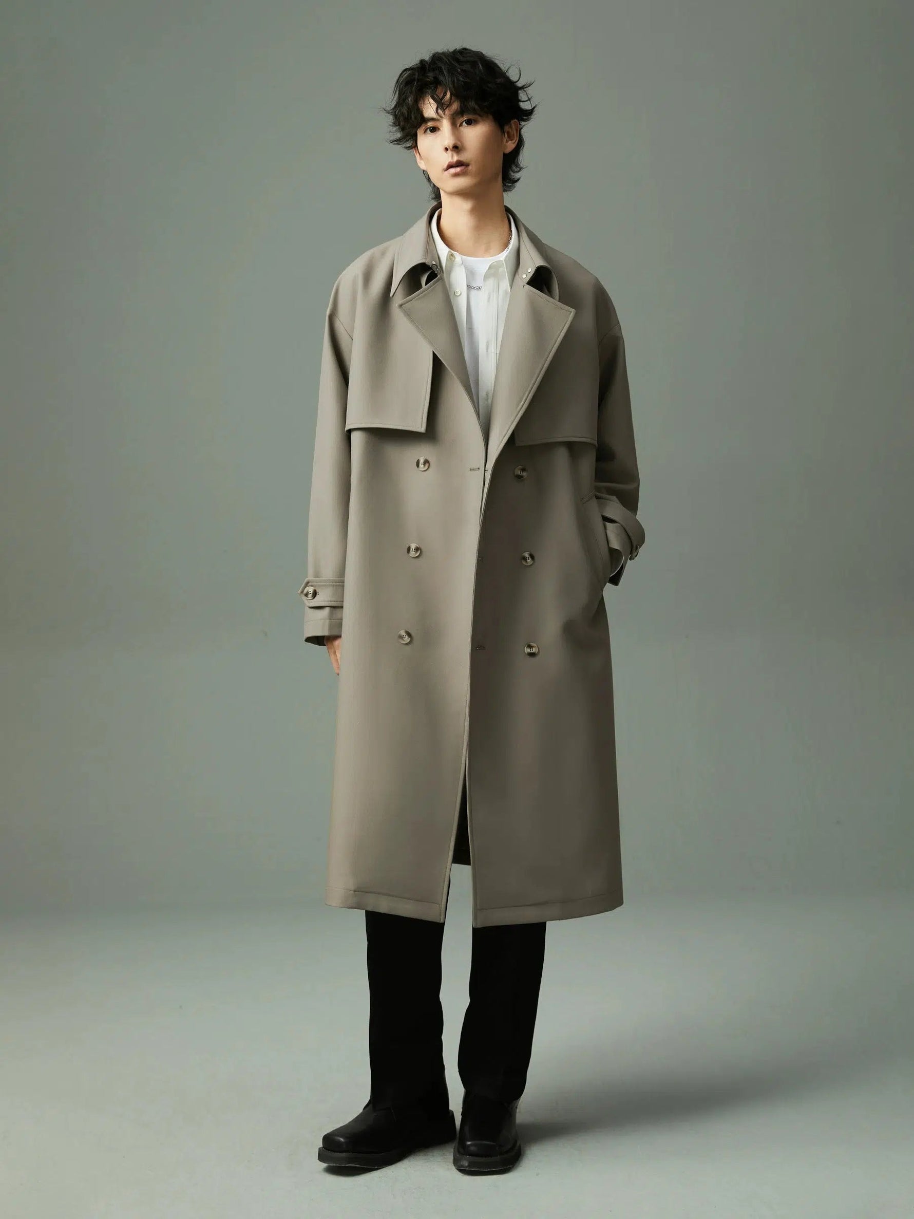 Long Double-Breasted Coat