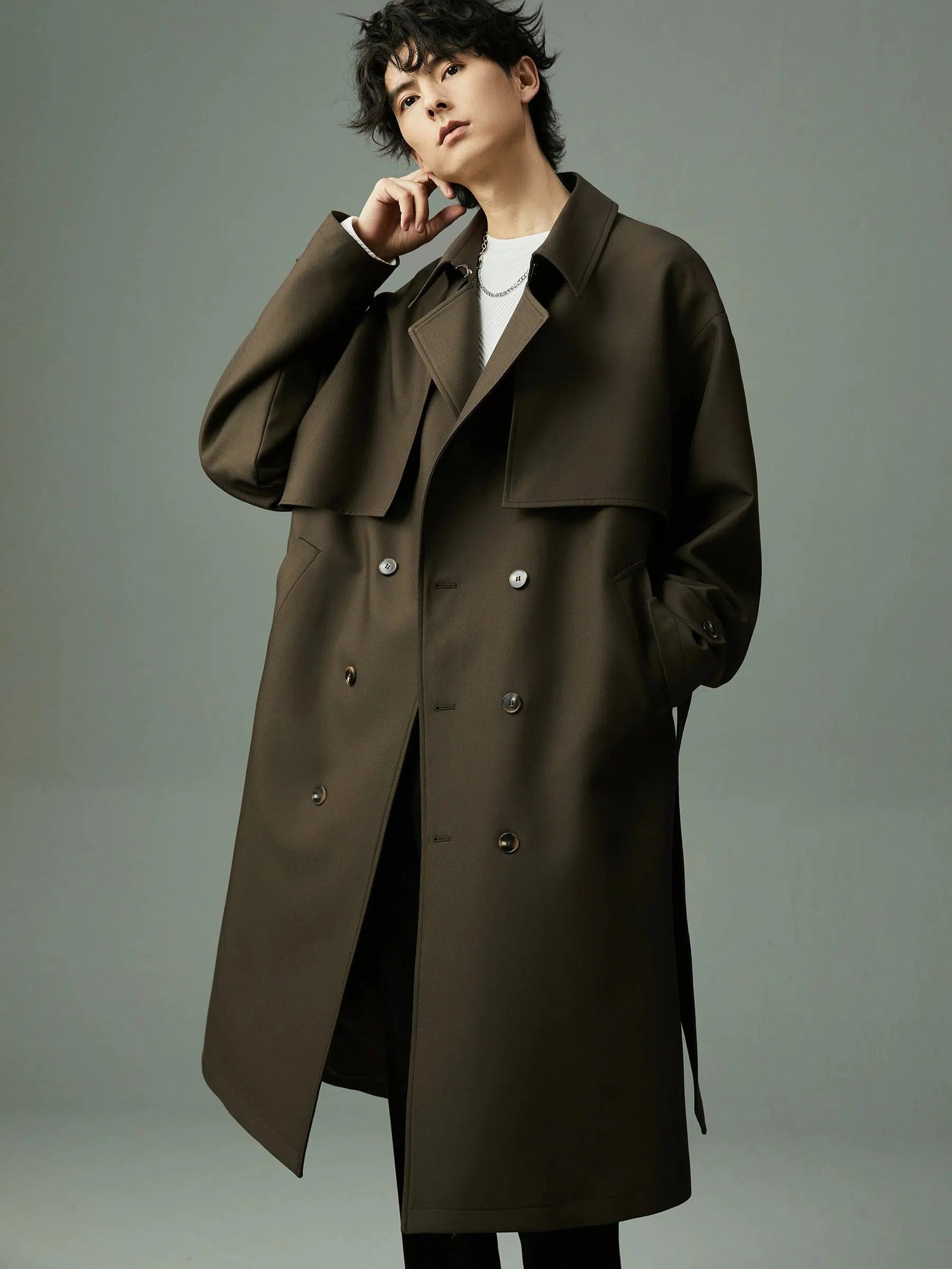 Long Double-Breasted Coat