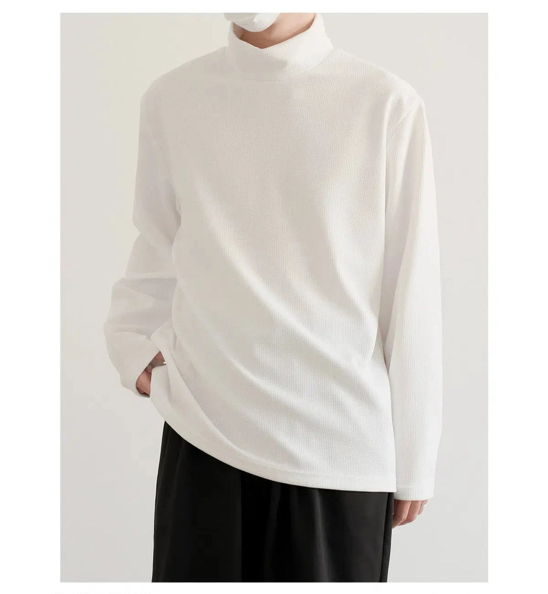 Mock Neck Long-sleeved Pullover