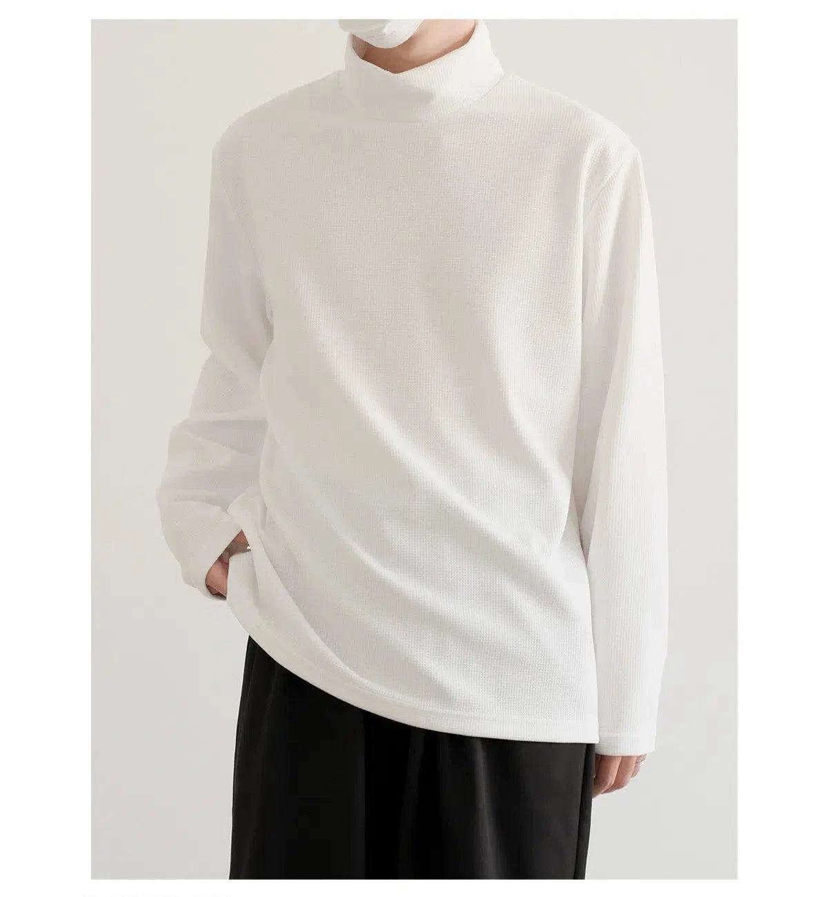 Mock Neck Long-sleeved Pullover