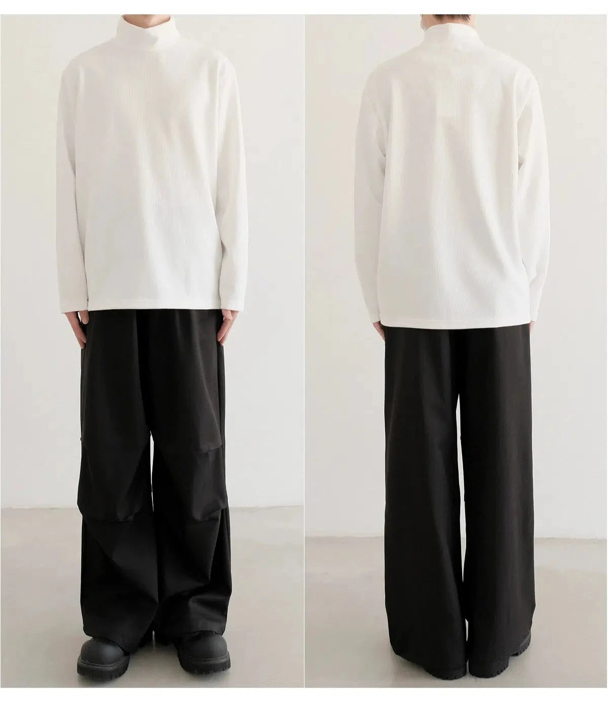 Mock Neck Long-sleeved Pullover