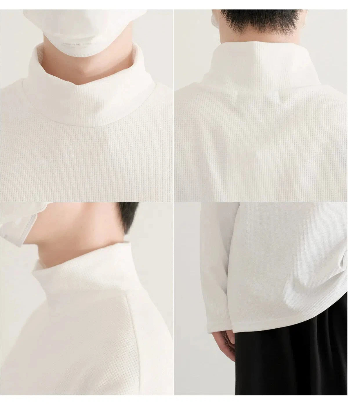 Mock Neck Long-sleeved Pullover