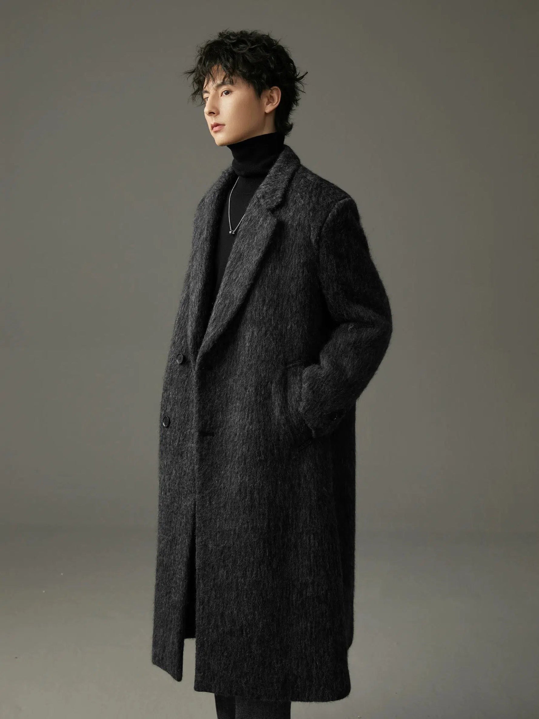 Wool Coat with Double Button Front