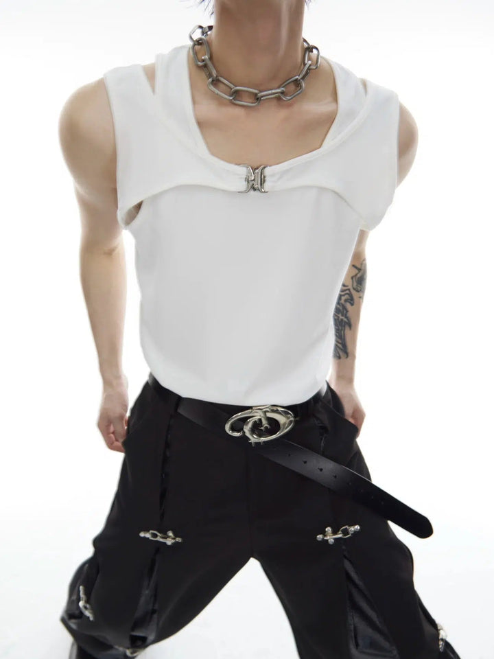 Metal Buckle I-shaped Vest
