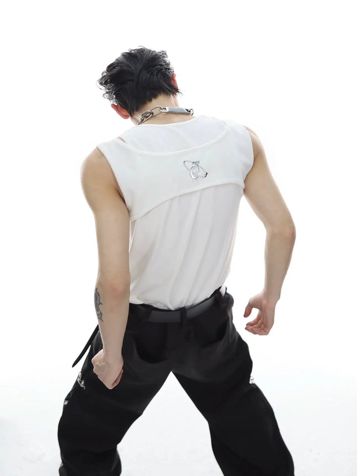 Metal Buckle I-shaped Vest