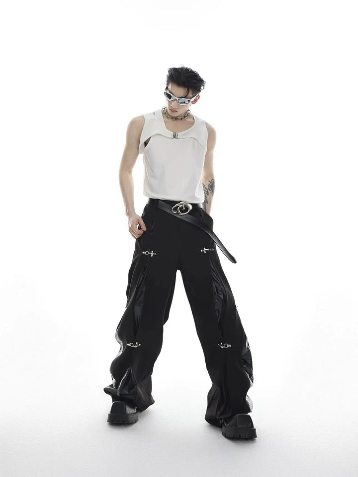 Metal Buckle I-shaped Vest