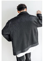 Metal Buckle Vintage Textured Jacket