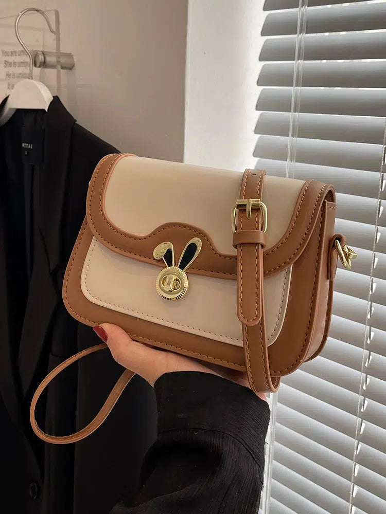 Metal Bunny Buckle Small Square Bag