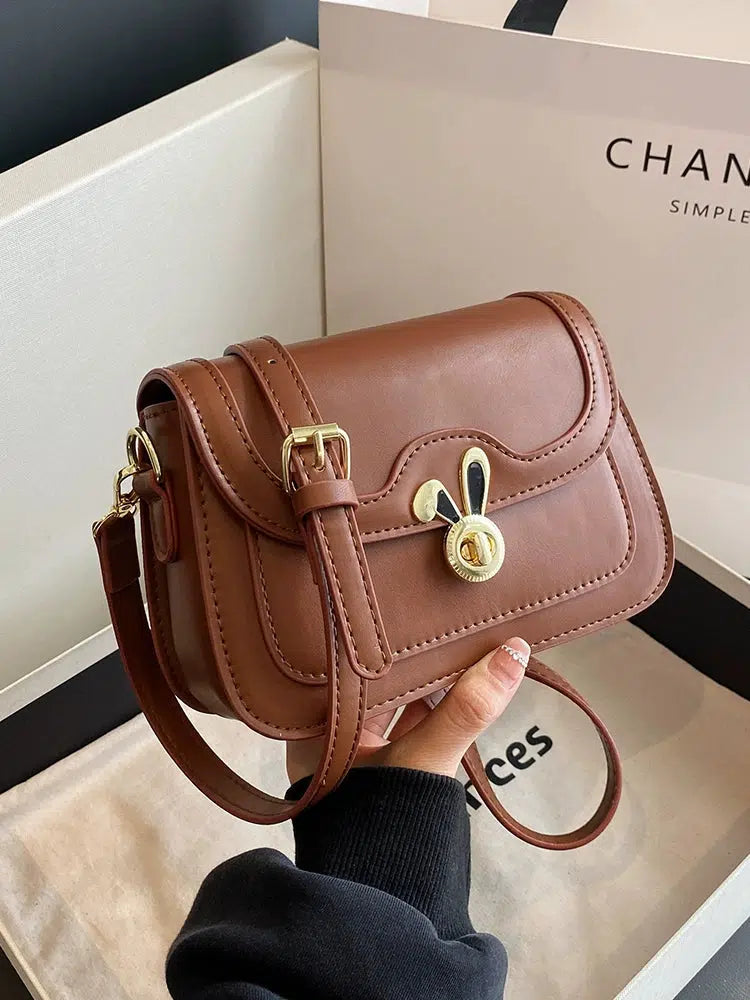 Metal Bunny Buckle Small Square Bag