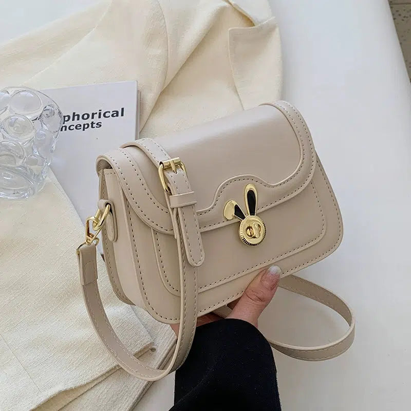 Metal Bunny Buckle Small Square Bag