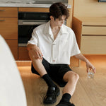 Metal Button Short Sleeve Shirt