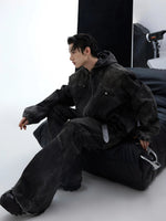 Metal Distressed Denim Jacket