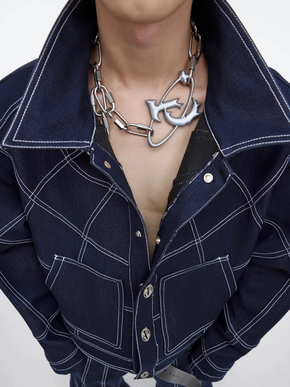 Metal Logo Lock Necklace