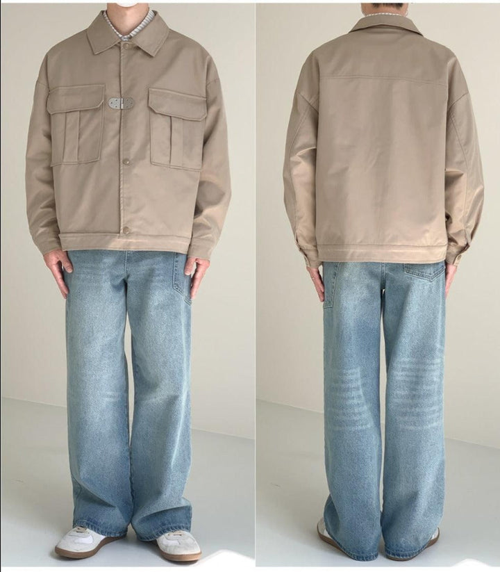 Metal Placket Work Jacket