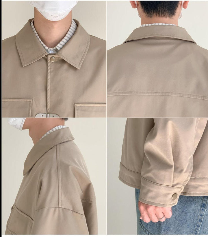 Metal Placket Work Jacket