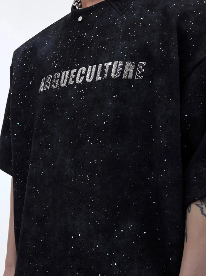 Metal Print Embellishment T-Shirt