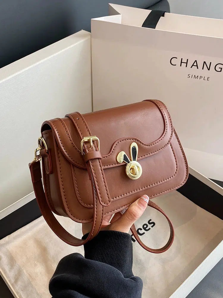 Metal Rabbit Buckle Small Square Bag