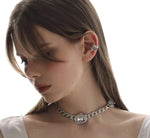 Metal Rose Ear Clips