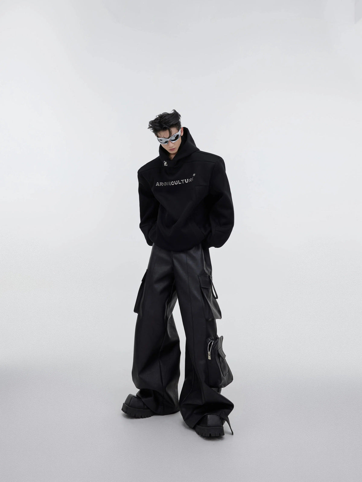 Metal Three-dimensional Print Hoodie