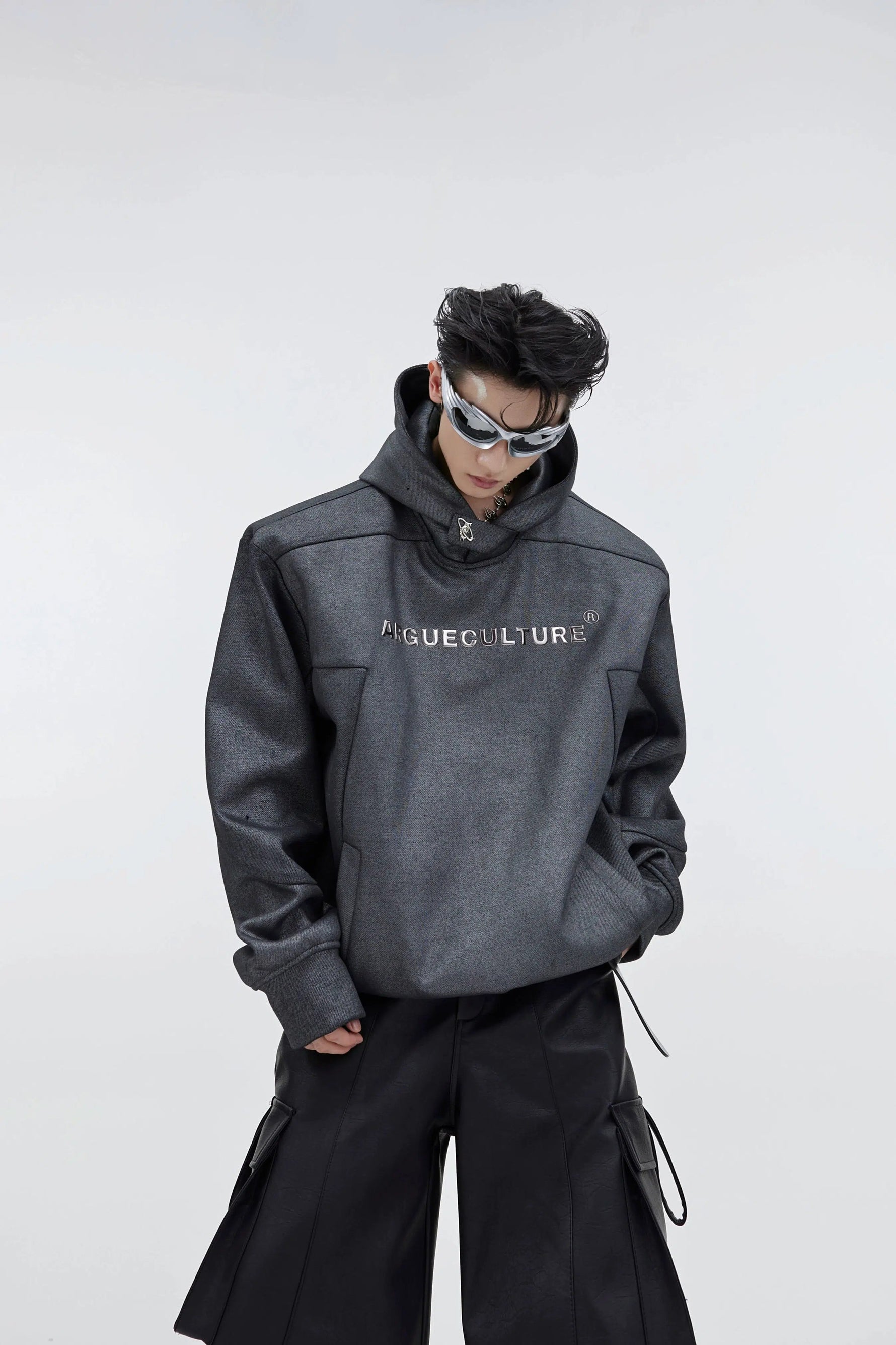 Metal Three-dimensional Print Hoodie