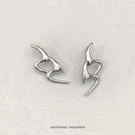 Metallic Abstract Twist Hoop Earrings