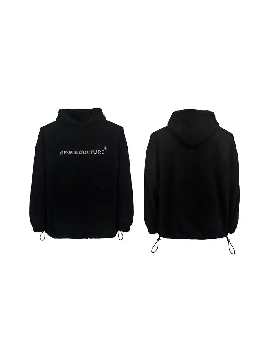 Metallic Printed Hooded Sweatshirt