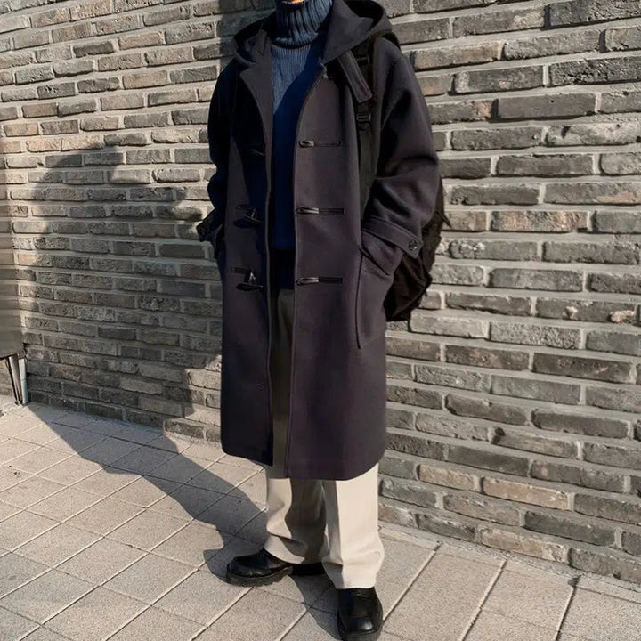 Mid-length Knee-length Woolen Coat