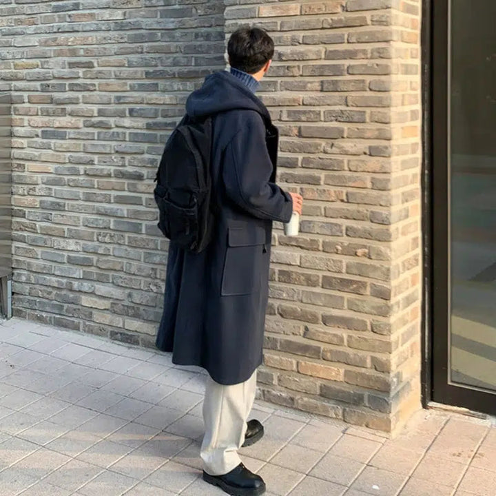 Mid-length Knee-length Woolen Coat