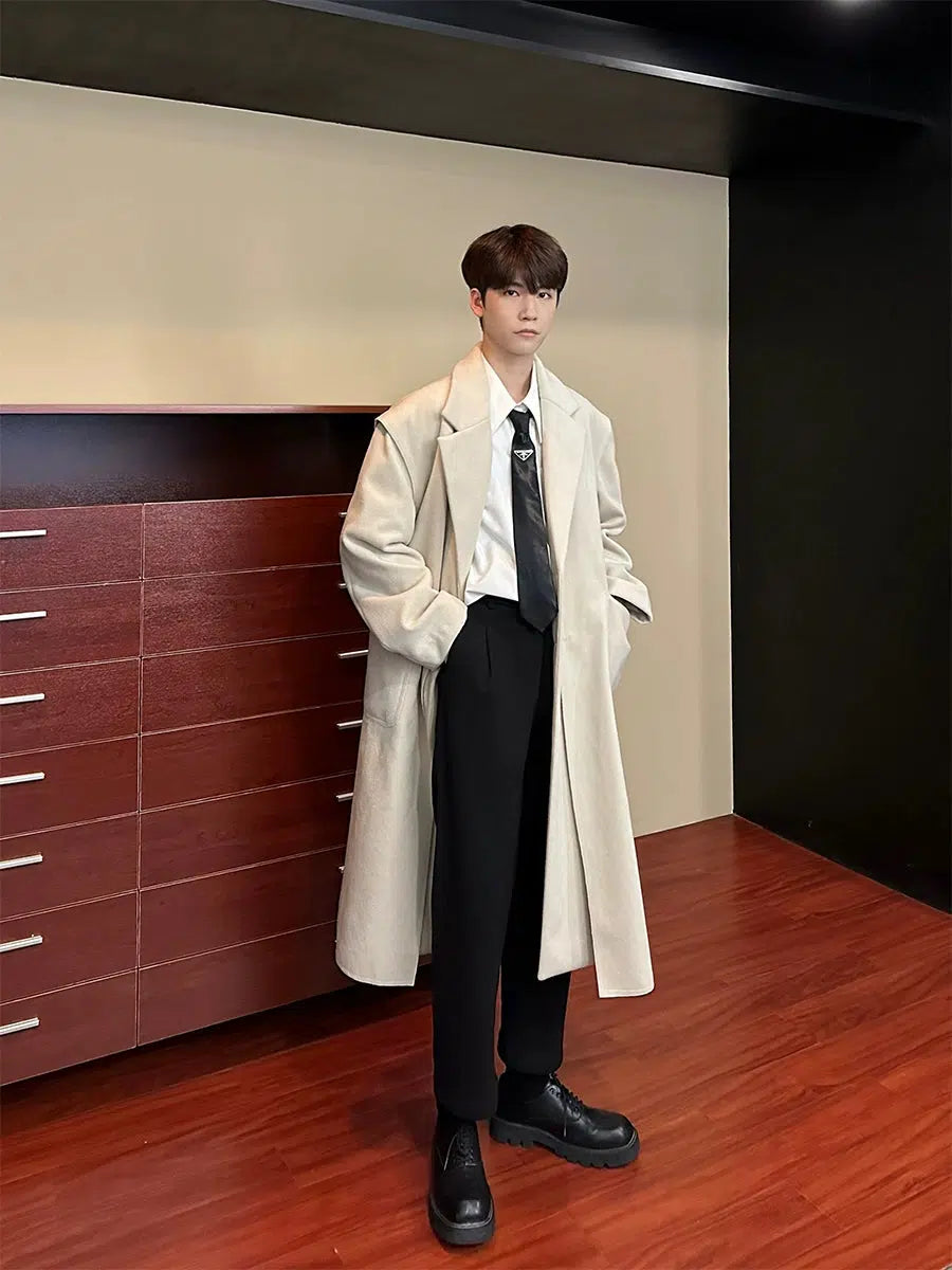 Mid-length Long Woolen Coat